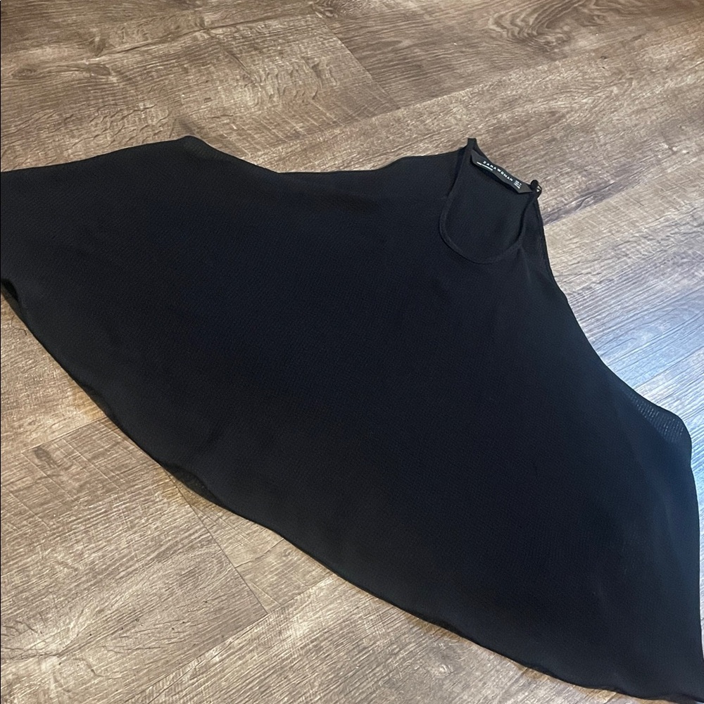 Zara Black Textured Top